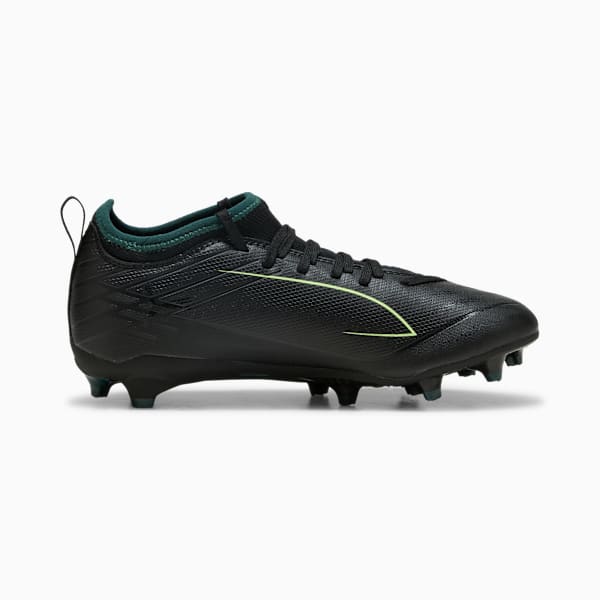 ULTRA 6 MATCH FG/AG Football Boots Youth, PUMA Black-Fizzy Light-Green Terrain, extralarge