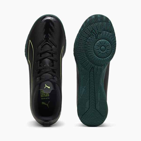 ULTRA 6 PLAY Futsal Boots Youth, PUMA Black-Fizzy Light-Green Terrain, extralarge-GBR