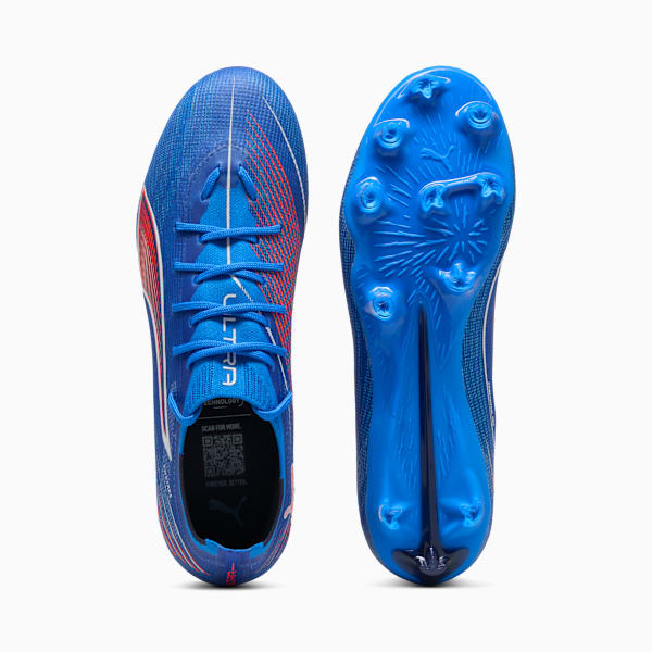 ULTRA 6 PRO FG/AG Football Boots Unisex, Ultra Blue-PUMA White-Glowing Red, extralarge