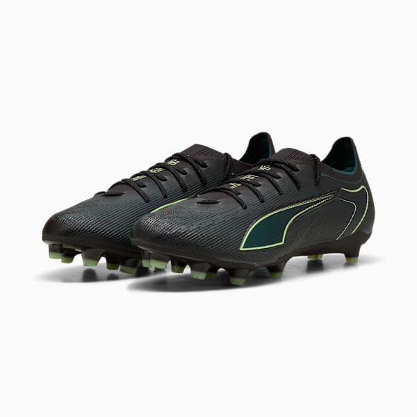 Tacos de futbol ULTRA 6 PRO FG/AG unisex, PUMA Black-Fizzy Light-Green Terrain, extralarge