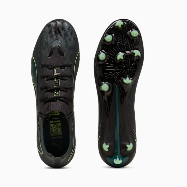 ULTRA 6 PRO FG/AG Football Boots Unisex, PUMA Black-Fizzy Light-Green Terrain, extralarge