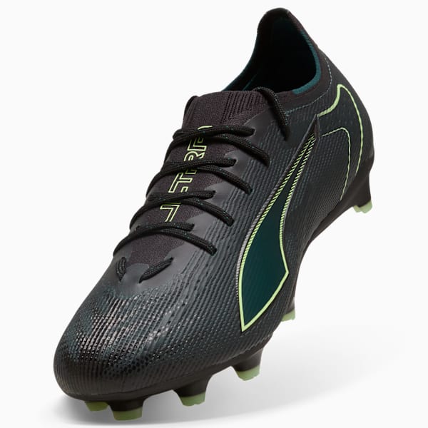 ULTRA 6 PRO FG/AG Football Boots Unisex, PUMA Black-Fizzy Light-Green Terrain, extralarge