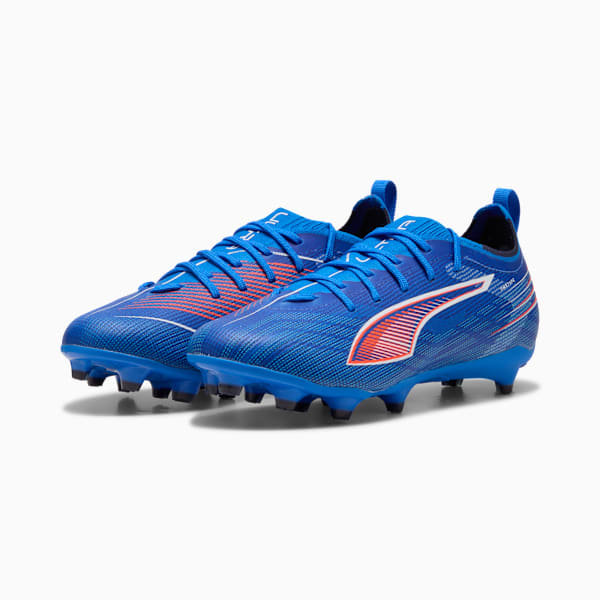 ULTRA 6 PRO FG/AG Jr Football Boots Youth, Ultra Blue-PUMA White-Glowing Red, extralarge