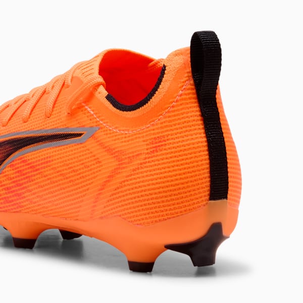 ULTRA 6 PRO Big Kids' Firm/Artificial Ground Soccer Cleats, Heat Fire-PUMA Black-Glowing Red, extralarge