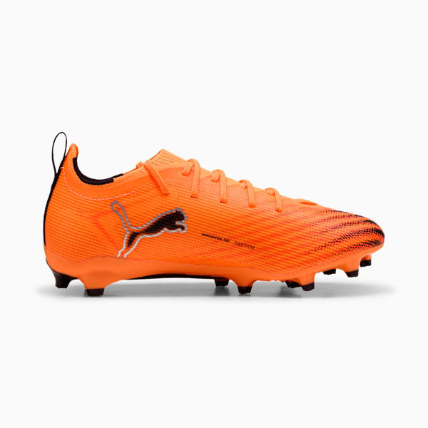 ULTRA 6 PRO Big Kids' Firm/Artificial Ground Soccer Cleats, Heat Fire-PUMA Black-Glowing Red, extralarge