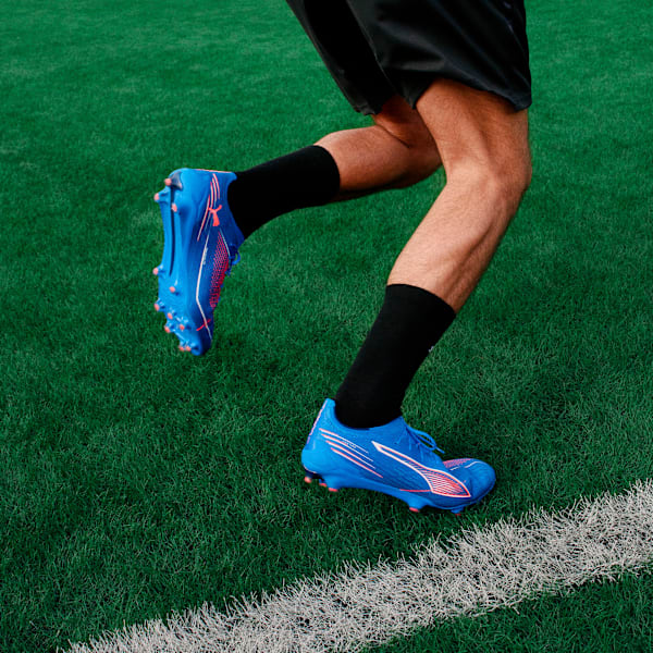 ULTRA 6 ULTIMATE FG Football Boots Unisex, Ultra Blue-PUMA White-Glowing Red, extralarge