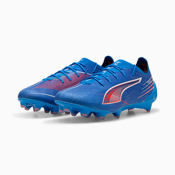 ULTRA 6 ULTIMATE FG Football Boots Unisex, Ultra Blue-PUMA White-Glowing Red, extralarge