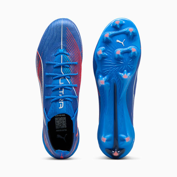 ULTRA 6 ULTIMATE FG Football Boots Unisex, Ultra Blue-PUMA White-Glowing Red, extralarge