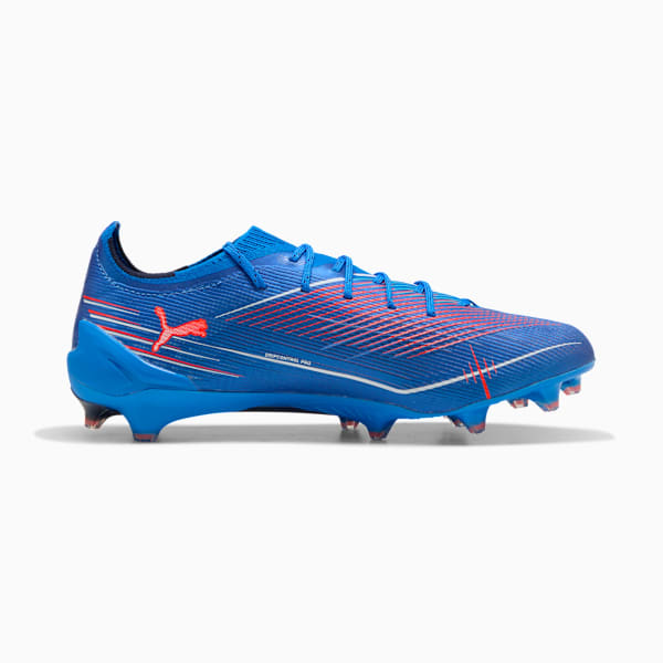 ULTRA 6 ULTIMATE FG Football Boots Unisex, Ultra Blue-PUMA White-Glowing Red, extralarge