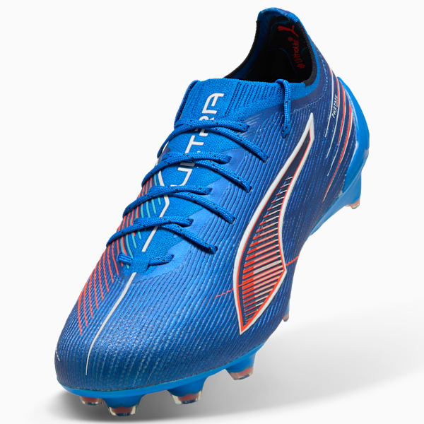 ULTRA 6 ULTIMATE FG Football Boots Unisex, Ultra Blue-PUMA White-Glowing Red, extralarge