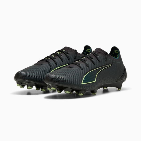 ULTRA 6 ULTIMATE FG Football Boots Unisex, PUMA Black-Fizzy Light-Green Terrain, extralarge