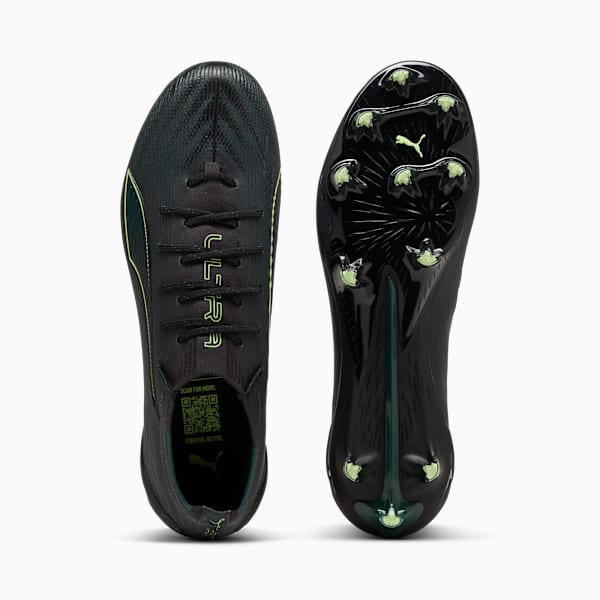 ULTRA 6 ULTIMATE FG Football Boots Unisex, PUMA Black-Fizzy Light-Green Terrain, extralarge