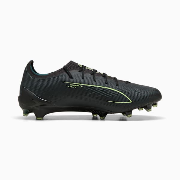 ULTRA 6 ULTIMATE FG Football Boots Unisex, PUMA Black-Fizzy Light-Green Terrain, extralarge