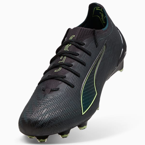 ULTRA 6 ULTIMATE FG Football Boots Unisex, PUMA Black-Fizzy Light-Green Terrain, extralarge