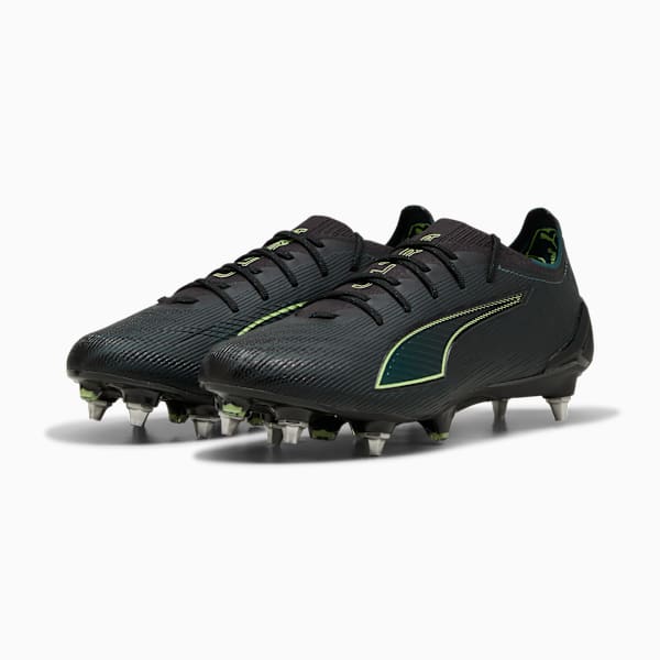 ULTRA 6 ULTIMATE MxSG Football Boots Unisex, PUMA Black-Fizzy Light-Green Terrain, extralarge-GBR