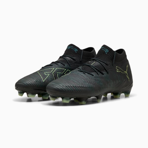 FUTURE 8 ULTIMATE FG Unisex, PUMA Black-Fizzy Light-Green Terrain, extralarge