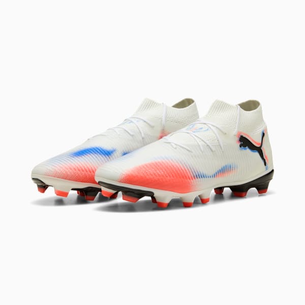 FUTURE 8 PRO FG/AG Football Boots Unisex, PUMA White-PUMA Black-Glowing Red, extralarge