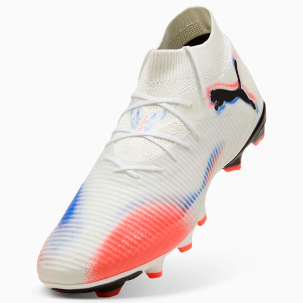FUTURE 8 PRO FG/AG Football Boots Unisex, PUMA White-PUMA Black-Glowing Red, extralarge