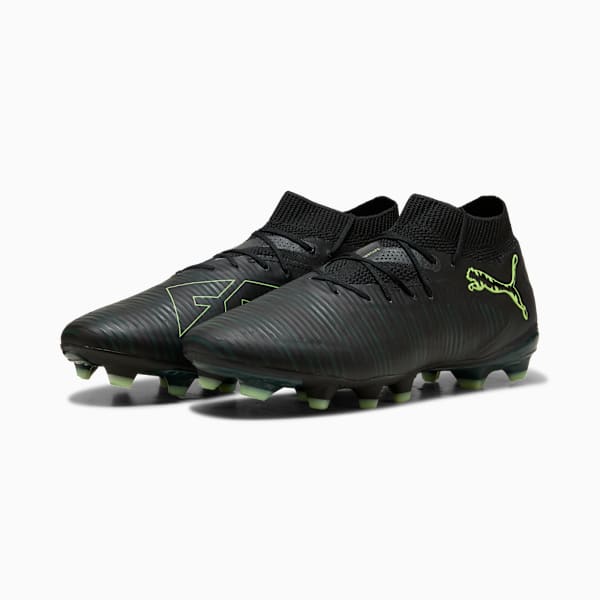 FUTURE 8 PRO FG/AG Football Boots Unisex, PUMA Black-Fizzy Light-Green Terrain, extralarge