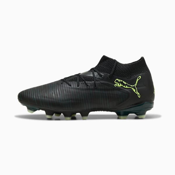 FUTURE 8 PRO FG/AG Football Boots Unisex, PUMA Black-Fizzy Light-Green Terrain, extralarge