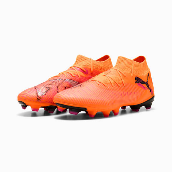 Chaussures de soccer FUTURE 8 PRO FG/AG Unisexe, Heat Fire-PUMA Black-Ravish, extralarge