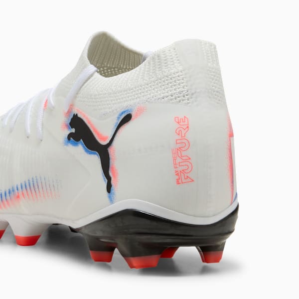 FUTURE 8 MATCH FG/AG Football Boots Unisex, PUMA White-PUMA Black-Glowing Red, extralarge