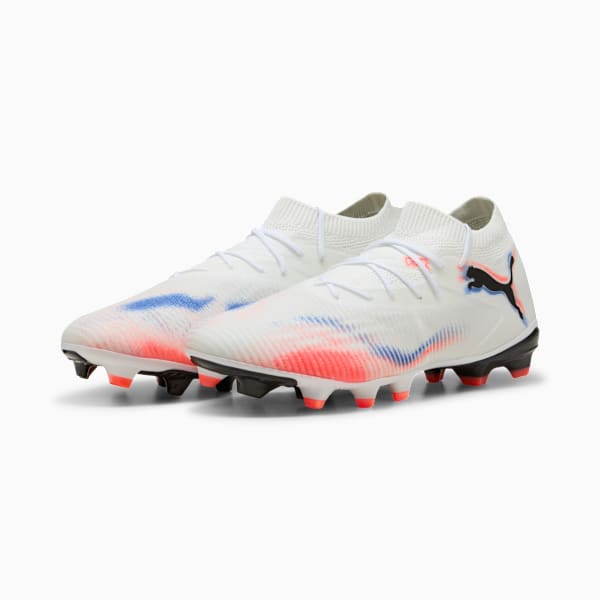 FUTURE 8 MATCH FG/AG Football Boots Unisex, PUMA White-PUMA Black-Glowing Red, extralarge