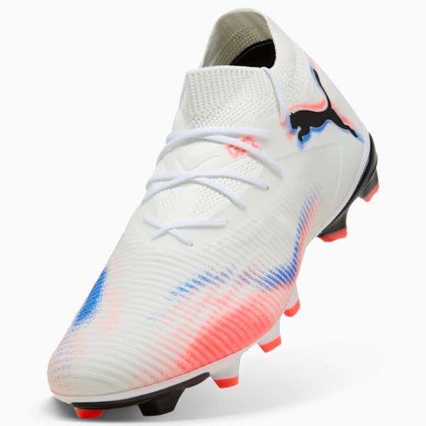 FUTURE 8 MATCH FG/AG Football Boots Unisex, PUMA White-PUMA Black-Glowing Red, extralarge