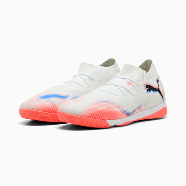 FUTURE 8 MATCH IT Football Boots Unisex, PUMA White-PUMA Black-Glowing Red, extralarge