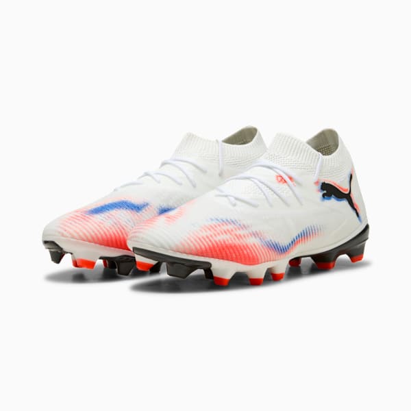 FUTURE 8 MATCH FG/AG Football Boots Women, PUMA White-PUMA Black-Glowing Red, extralarge