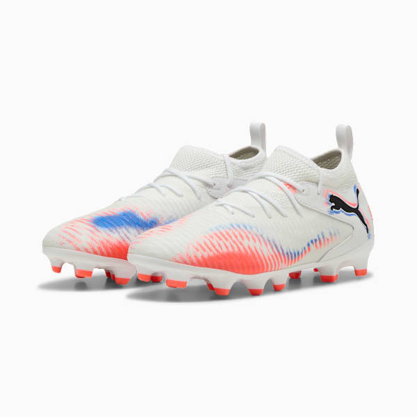 FUTURE 8 MATCH FG/AG Football Boots Youth, PUMA White-PUMA Black-Glowing Red, extralarge