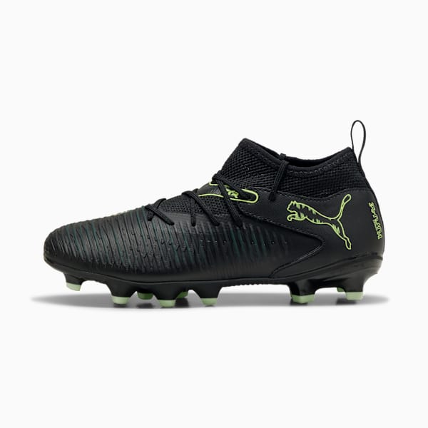 FUTURE 8 MATCH FG/AG Football Boots Youth, PUMA Black-Fizzy Light-Green Terrain, extralarge