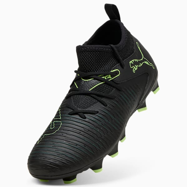 FUTURE 8 MATCH Firm Ground/Artificial Ground Youth, PUMA Black-Fizzy Light-Green Terrain, extralarge