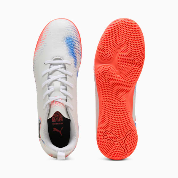 FUTURE 8 PLAY Futsal Boots Youth, PUMA White-PUMA Black-Glowing Red, extralarge-GBR