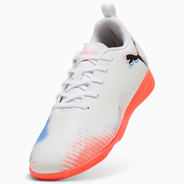 FUTURE 8 PLAY Futsal Boots Youth, PUMA White-PUMA Black-Glowing Red, extralarge-GBR