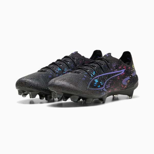 PUMA x CHRISTIAN PULISIC ULTRA 5 ULTIMATE Firm Ground Men's Soccer Cleats, PUMA Black-Dark Amethyst-PUMA Team Royal-PUMA Pink, extralarge