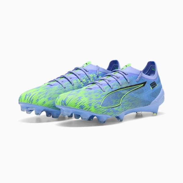 PUMA x CHRISTIAN PULISIC ULTRA 5 ULTIMATE Chasing the Dream Firm Ground Men's Soccer Cleats, Elektro Purple-Green Glare-PUMA Black, extralarge