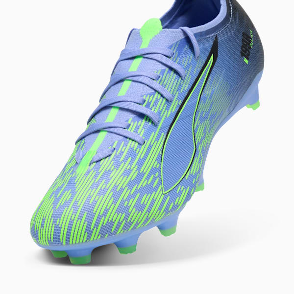 PUMA x CHRISTIAN PULISIC ULTRA 5 MATCH Chasing the Dream Firm Ground/Artificial Ground Men's Soccer Cleats, Elektro Purple-Green Glare, extralarge