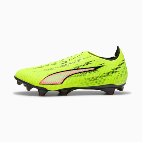 ULTRA 6 CARBON Men's Firm Ground Soccer Cleats, Yellow Alert-PUMA Black-Glowing Red-Lime Squeeze, extralarge