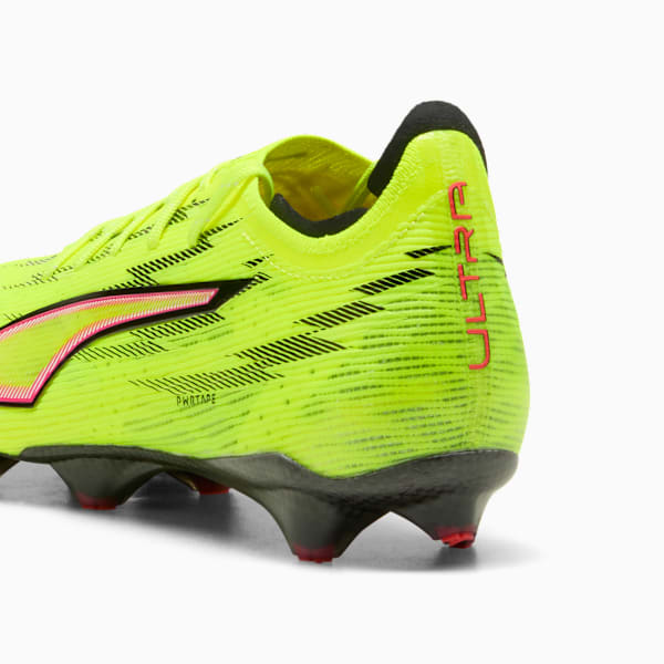 ULTRA 6 CARBON Women's Firm Ground Soccer Cleats, Yellow Alert-PUMA Black-Glowing Red-Lime Squeeze, extralarge