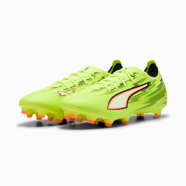 ULTRA 6 MATCH Men's Firm/Artificial Ground Soccer Cleats, Yellow Alert-PUMA Black-Glowing Red-Lime Squeeze, extralarge