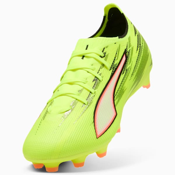 ULTRA 6 MATCH Men's Firm/Artificial Ground Soccer Cleats, Yellow Alert-PUMA Black-Glowing Red-Lime Squeeze, extralarge