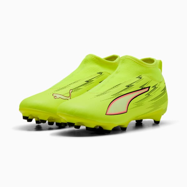 ULTRA 6 MATCH+ LL FG/AG Football Boots Youth, Yellow Alert-PUMA Black-Glowing Red-Lime Squeeze, extralarge-GBR