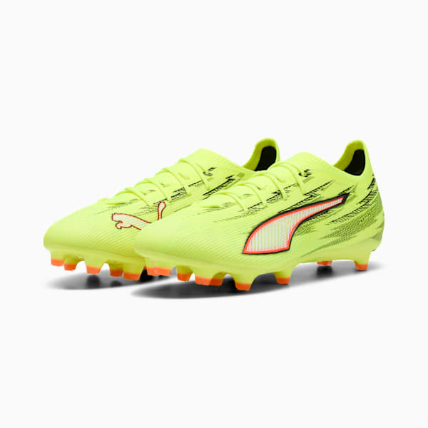 ULTRA 6 PRO Men's Firm Ground Soccer Cleats, Yellow Alert-PUMA Black-Glowing Red-Lime Squeeze, extralarge