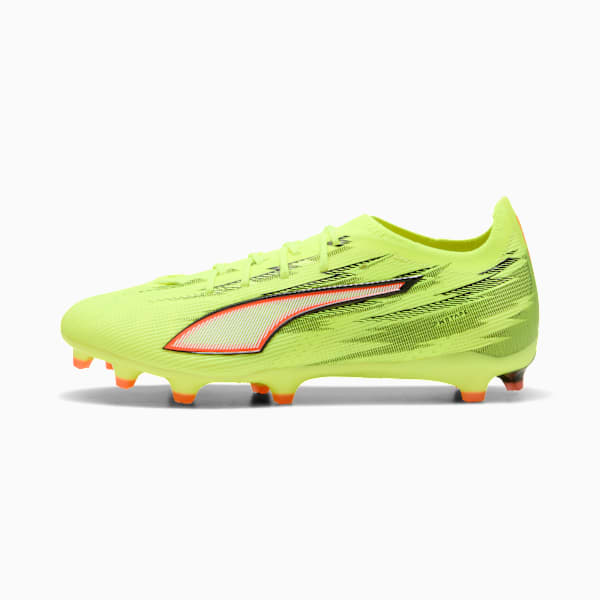 ULTRA 6 PRO Men's Firm Ground Soccer Cleats, Yellow Alert-PUMA Black-Glowing Red-Lime Squeeze, extralarge