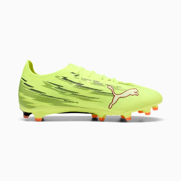ULTRA 6 PRO Men's Firm Ground Soccer Cleats, Yellow Alert-PUMA Black-Glowing Red-Lime Squeeze, extralarge
