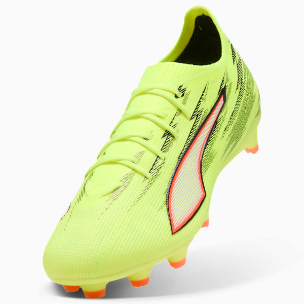 ULTRA 6 PRO Men's Firm Ground Soccer Cleats, Yellow Alert-PUMA Black-Glowing Red-Lime Squeeze, extralarge