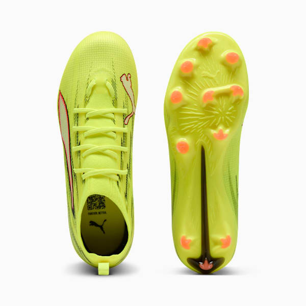 ULTRA 6 PRO FG/AG Football Boots Youth, Yellow Alert-PUMA Black-Glowing Red-Lime Squeeze, extralarge