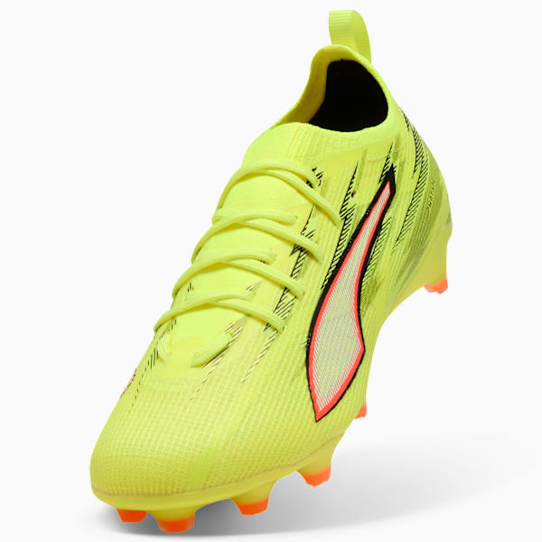 ULTRA 6 PRO Kids' Firm/Artificial Ground Soccer Cleats, Yellow Alert-PUMA Black-Glowing Red-Lime Squeeze, extralarge