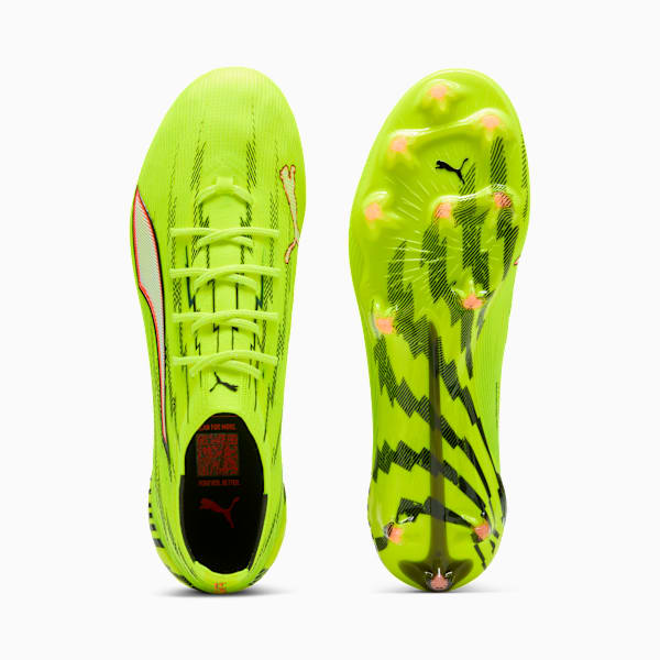 ULTRA 6 ULTIMATE FG Football Boots Unisex, Yellow Alert-PUMA Black-Glowing Red-Lime Squeeze, extralarge